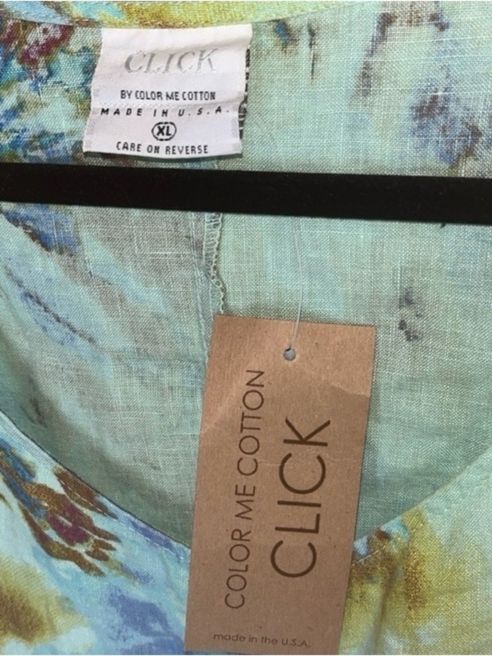 Chic Floral Button-Front LinenTunic - Picture 3 of 6